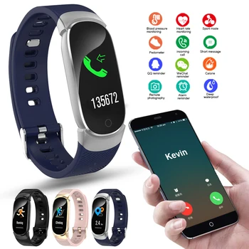 QW16 Smart Watch Novos Esportes Fitness Actividade de frequência Cardíaca Tracker Pressão Arterial Smart Watch Android Smartband Feminino Relógio