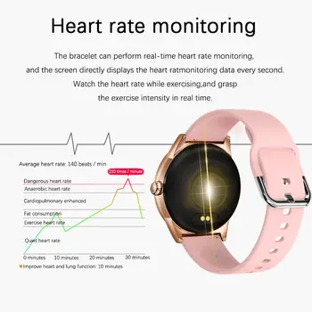 LIGE Moda diamante Smart Assistir a Mulher de Esportes Fitness Tracker Heart Rate Monitor de Pressão Arterial Para Android iOS smartwatch Mulher