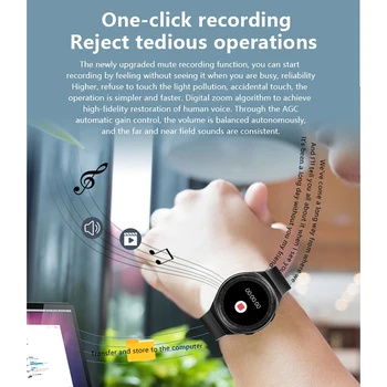 MT3 Música Smart Watch 8G de Memória Grande de Chamada Bluetooth de Uma Chave de Gravação Assistir