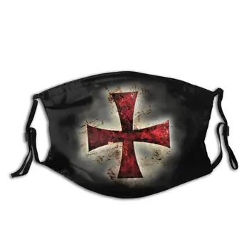 Cavaleiros Templários Cruz Medieval Máscara facial de Adultos Anti-Pó Máscara com Filtros de Proteção Respirador Não-Descartáveis Boca Abafar