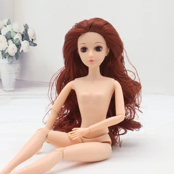 30cm Nude Boneca 3D Com Olhos de Cílios 1/6 Bonito Bonito Asiáticos Enfrentam as Bonecas das Meninas Bjd 20 Móveis Articulações do Corpo Nu de Boneca