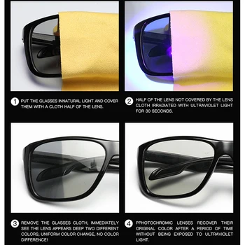 2020 Novas Condução Fotossensíveis Óculos De Sol Camaleão Óculos De Sol Polarizados Óculos De Sol Quadrado Óculos De Sol Óculos De Sol De Lazer