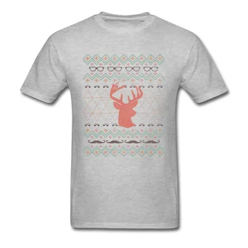 Nova Vinda De Jovens Camisetas Gola Redonda Algodão Inverno Basic T-Shirts Mulheres Homens Natal Engraçado Elk Hipster T-Shirts Homem