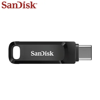 USB 3.1 Sandisk DC3 Pendrive de Alta Velocidade de 128 gb 256 GB-Tipo C de um Stick de Memória de 32GB 64GB Mini Disco de U SDDDC3 Unidade Flash USB