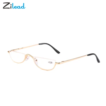 Zilead Clássico Pequeno-armação de Óculos de grau Delicadas, Elegantes Primavera de Luz de Placas de Aço Portátil Presbiopia Óculos Para Homens e Mulheres