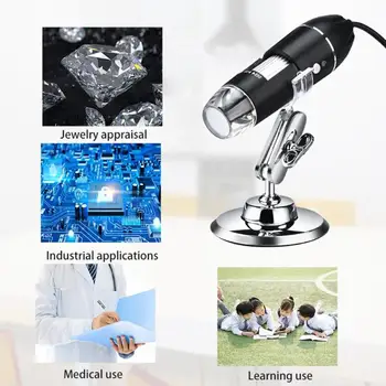 1000X 1600X Microscópio Digital Lupa de LED da Câmara Eletrônico Estéreo Endoscópio de Câmera para Android ios Microscópio de Wifi