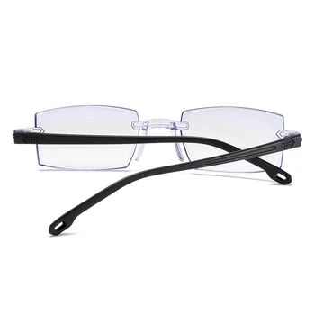 Anti Luz Azul Terminou Miopia Óculos De Negócios Sem Moldura, Míope, Óculos De Prescrição De Óculos De Grau -1.0 Para -4.0