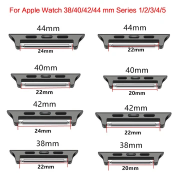 10Pcs de Aço Inoxidável adaptador de Banda de 1:1 Para a Apple Assistir a Substituição do Conector do 38mm 40mm 42mm 44mm Banda Para o iWatch adaptador Correia