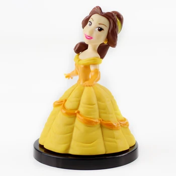 5pcs/Set a bela e a Fera, a Princesa Belle Aladdin Kawaii Bonito Figura de Ação Colecionáveis Modelo de Brinquedo Presente Para Crianças