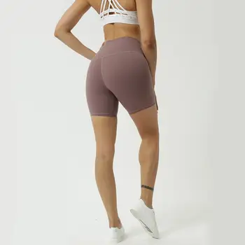 Esportes Shorts Calças de yoga Mulheres Leggings de Cintura Alta Ginásio de Treino de Shorts para a Execução de Verão Senhoras Ultra-Elástico Hip 6