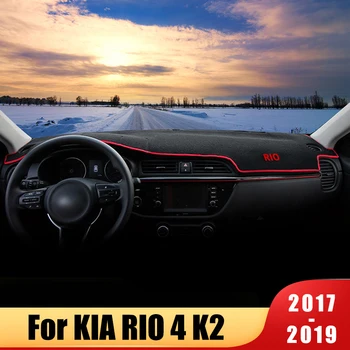 Painel do carro Evite a luz Pad Instrumento Plataforma Secretária Tampa de Tapetes Tapetes LHD Para KIA RIO 4 K2 2017 2018 2019 Acessórios