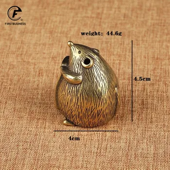 1PCS Dinheiro Fortuna dos desenhos animados do Rato de Ornamentos Ricos Ratos Pequena Estátua Pequena Estatueta de Trabalho de Artesanato Animal Bonito a Decoração Home