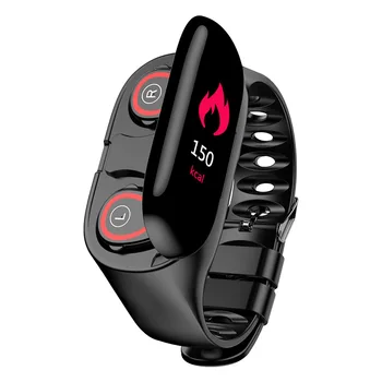 M1 Inteligente Assista a mais nova AI Smart Pulseira Com Fone de ouvido Bluetooth da frequência Cardíaca Moitor Longo Tempo de Espera Relógio do Esporte Homens