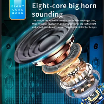 TWS Fone de ouvido Bluetooth V5.0 Controle de Toque sem Fio, Fones de ouvido Estéreo Esporte Impermeável Auricular mãos-livres LED de indicação de Potência Com Microfone