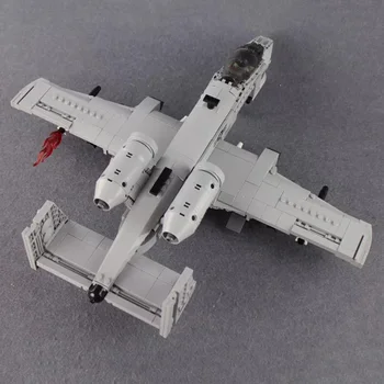961Pcs Militar Blocos de Construção 06022 Thunderbolt II A10 Avião de caça Modelo de Brinquedos Para Crianças, presentes de Natal