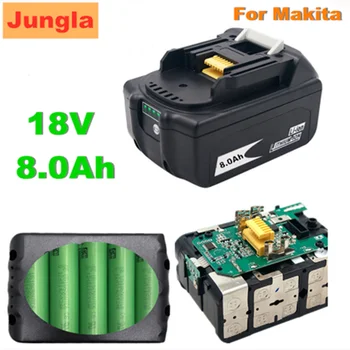 Original 18V 8000mAh 8.0 Ah RechargeableFor Makita Ferramentas de Potência da Bateria com LED de Substituição do Li-íon BL1860B BL1860 BL1850