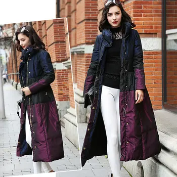 Alta qualidade de Mulheres para Baixo do casaco Novo casaco de Inverno de Moda tamanho Grande com manga Longa Elegante e Quente e Confortável, as Mulheres jaqueta Feminina