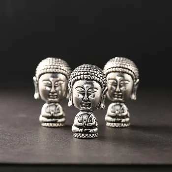 5pcs/monte Orando de Mãos com o lotus guru contas de rosário, fazendo 3 orifício de esferas de Metal buda espaçador esferas de Budismo Tibetano Suprimentos