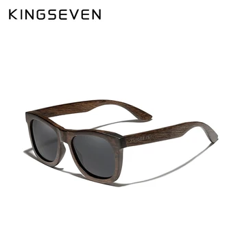 KINGSEVEN 2021 Artesanal de Madeira Preciosa Homens Óculos de sol de Lente Polarizada do Vintage das Mulheres de Óculos de sol de Alta Qualidade Com Óculos de Caso