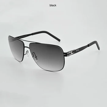 2018 nova TAG da Marca na Alemanha metal de Aço Inoxidável óculos de sol dos Homens Praça Miopia Ultra-light slim moda retro óculos de sol de Condução