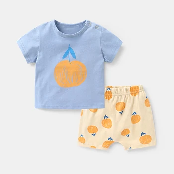 ZWY720 Algodão Bebê Conjuntos de Desportos de Lazer Menino de camiseta + Shorts Conjuntos de Criança Roupas de Bebê, Roupas de 2 a 8 Anos