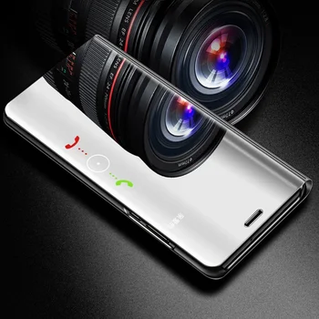 Espelho de Vista Inteligente Flip Case Para o Huawei P20 P30 P40 Lite Pro Luxo original Magnético fundas huawei P10 P9 P8 Lite Casos de Telefone de