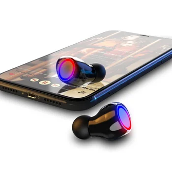 M12 TWS Bluetooth 5.0 sem Fio hi-fi Estéreo de Fones de ouvido com Digital LED de Carga da Caixa
