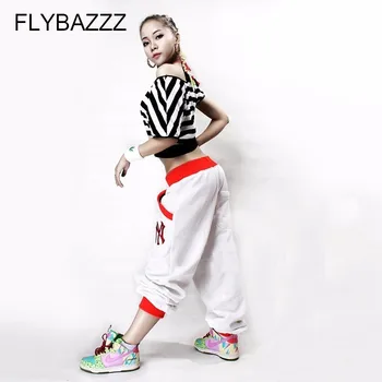 Mulheres Calças De Moda Harém Dança Hip Hop Calça De Moletom Trajes Femininos Harém De Jazz Calças Bordados Solta Esportes Calças Compridas