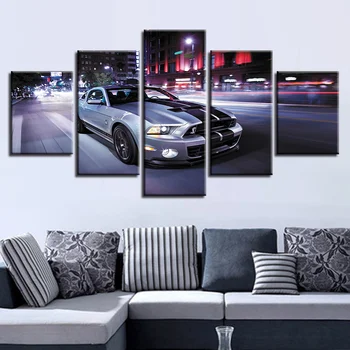 5 Painel do Carro de Esportes de Decoração de Casa de Lona Impressa Sala de estar HD Modernas Imagens da Paisagem Pintura a Arte de Parede Modular Moldura de Cartaz