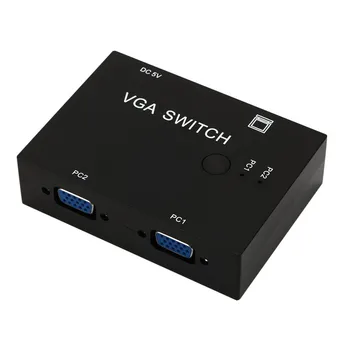Novo Computador VGA Switcher Com Duas Entradas E Uma Saída de Multi-Host do Computador, Mudar Um Monitor VGA2 Porta de Comutador de Plug And Play