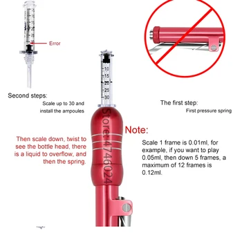 0,3 ml Hialurônico Injeção de Beleza Caneta Massagem Atomizador Caneta Kit Cross-linked HA de Ácido Micro Armas Anti-Rugas Água Agulha da Seringa