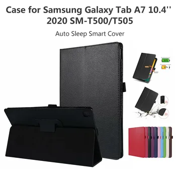 Flip PU bolsa em Couro Para Samsung Galaxy Tab A7 10.4 polegadas 2020 Capa Para Samsung Galaxy Tab A7 SM-T500 SM-T505 T507 Caso de Tablet