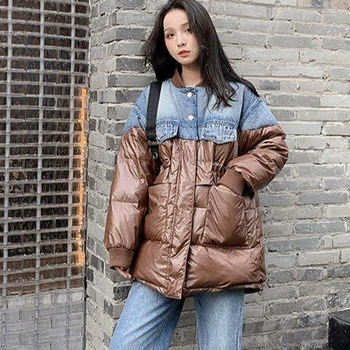 Max LuLu Novo 2020 Designer Coreano Senhoras Vintage Coats Mulheres Casual De Grandes Dimensões Quente De Inverno Em Jaquetas Acolchoadas Soltas, Jeans Parka