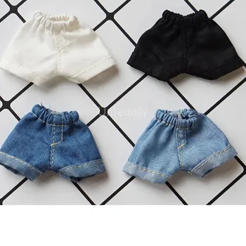 2018 Nova Chegada 1Pcs Shorts Jeans para OB11, Obitsu 11 Boneca, 1/12 BJD Boneca Calças Acessórios de vestuário