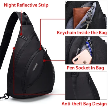 Grande Capacidade de Design Homens Peito Saco Exterior Messenger Bag de Nylon resistente ao Desgaste Triângulo Saco Casual Impermeável Saco de Ombro