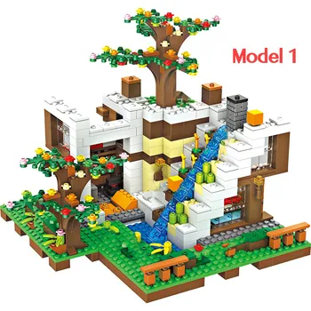 Brinquedos educativos 941Pcs Casa da Árvore Compatível com A Cachoeira da Base de dados de Blocos de Construção, Figuras de Tijolos Criança