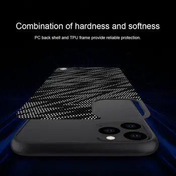 Nillkin para iPhone 11 11 Pro Caso Máximo de Brilho de Tecido de Silicone TPU Borda Suave Textura Caso de Telefone de Protecção para iPhone 11 Pro Max.