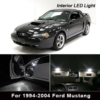 10X Canbus Acessórios de Carro Luzes LED Interiores Kit Para 1994-2004 Ford Mustang Mapa da Abóbada da Luva Caixa de Tronco luz da placa de Licença