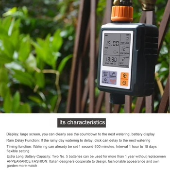 Eletrônica inteligente Automático, Visor LCD de Água, Timer Digital Controlador de Irrigação Tampa Casa Impermeável de Rega do Jardim Bomba