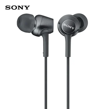 Original SONY MDR-EX250AP da Em-Orelha Fones de ouvido de 3,5 mm Fones de ouvido com Fio Música Smart Fone de ouvido Fone de ouvido de Telefone Mãos-livres com Microfone