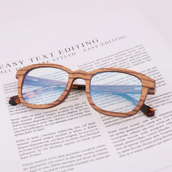 Nova Retro Clássico Sanduíche de Bambu e Madeira Óculos Puramente Artesanal de Moda masculina de Viagem Luz Azul Lente de Radiação à prova de Óculos de sol