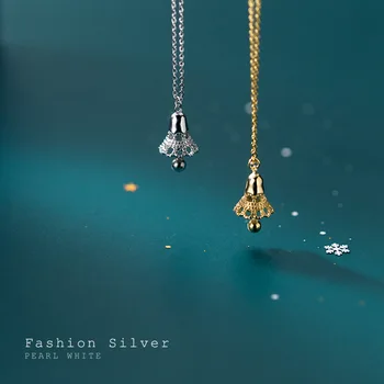 S925 prata fresco pequeno de Natal da série sino pequeno colar bonito coreano simples clavícula cadeia