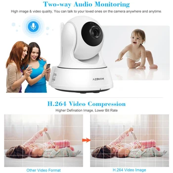 INQMEGA 720P de Armazenamento em Nuvem da Câmera do IP de WiFi cam Casa de Vigilância de Segurança CCTV Câmera de Rede de Visão Noturna Pan Tilt Monitor do Bebê