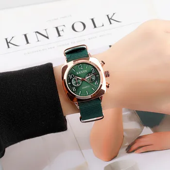 Nova Marca De Moda De Luxo De Moda Verde Mulheres De Homem Relógios Militares Esporte Lona De Qualidade Empresarial Relógio Masculino