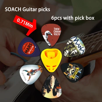 SOACH 2018 NOVO Super Kit de ferramentas de Guitar Tuner + Capo + Palheta Titular + PU Saco + 6 Cores Pega a Guitarra de Acessórios de Peças