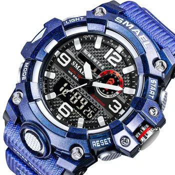 Homens Relógios Impermeável SMAEL Marca de Topo de Quartzo Relógios de pulso Militar relógio masculino 8035 Digital, Masculino Relógio Relógios do Esporte