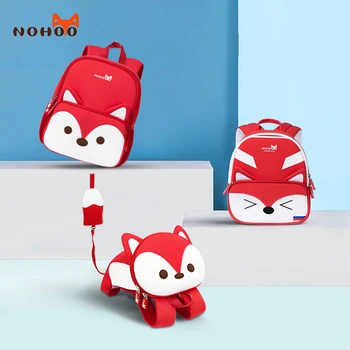 NOHOO Grande Capacidade de as Crianças da Escola Sacos de desenhos animados para Meninas fox mochila Impermeável, durável e Respirável mochila escolar saco vermelho