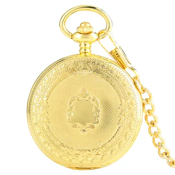 Presente de luxo relógio de Bolso de Ouro Vintage Pingente de Relógio Cadeia de Colar Antigo Fob Relógios Número Romano Relógio de Bolso, Relógio bolso