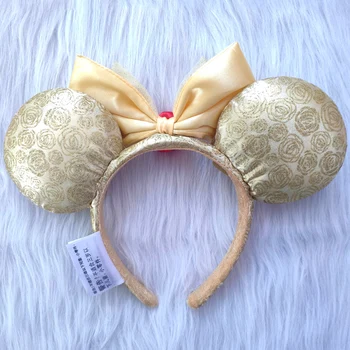 A Disney A Bela E A Fera, A Princesa Belle Cabeça Disneyland Orelhas De Minnie Do Mickey De Pelúcia Headwear Crianças Brinquedos Da Decoração Do Partido