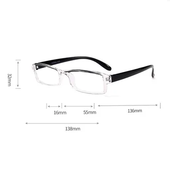 RBRARE de Moda de Nova Praça de Leitura Óculos de meia-idade e de Idade Leitores Ultraleve Retangular de Plástico Armação de Óculos de Leitura Gafas